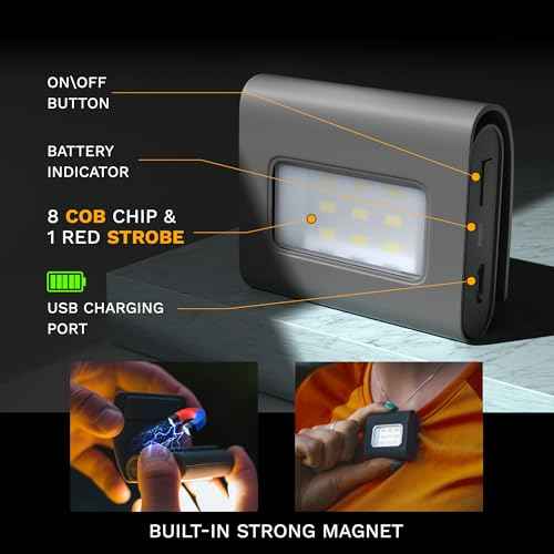 Running Light, 2Pack Reflective Running Gear for Runners, USB Rechargeable LED Light, Clip on Running Lights with Runners and Joggers for Camping, Hiking, Running, Outdoor Adventure