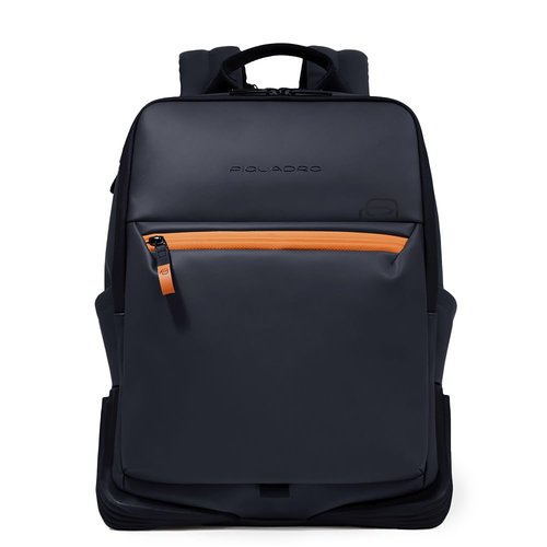 PIQUADRO Corner Backpack in Fabric for PC14'' 2 Compartments, blue, 32.0 X 40.0 X 16.0 (cm)