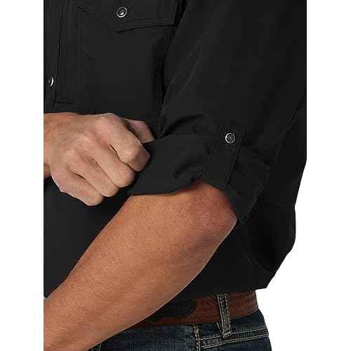 Wrangler 112323744 Mens Black Performance Shirt