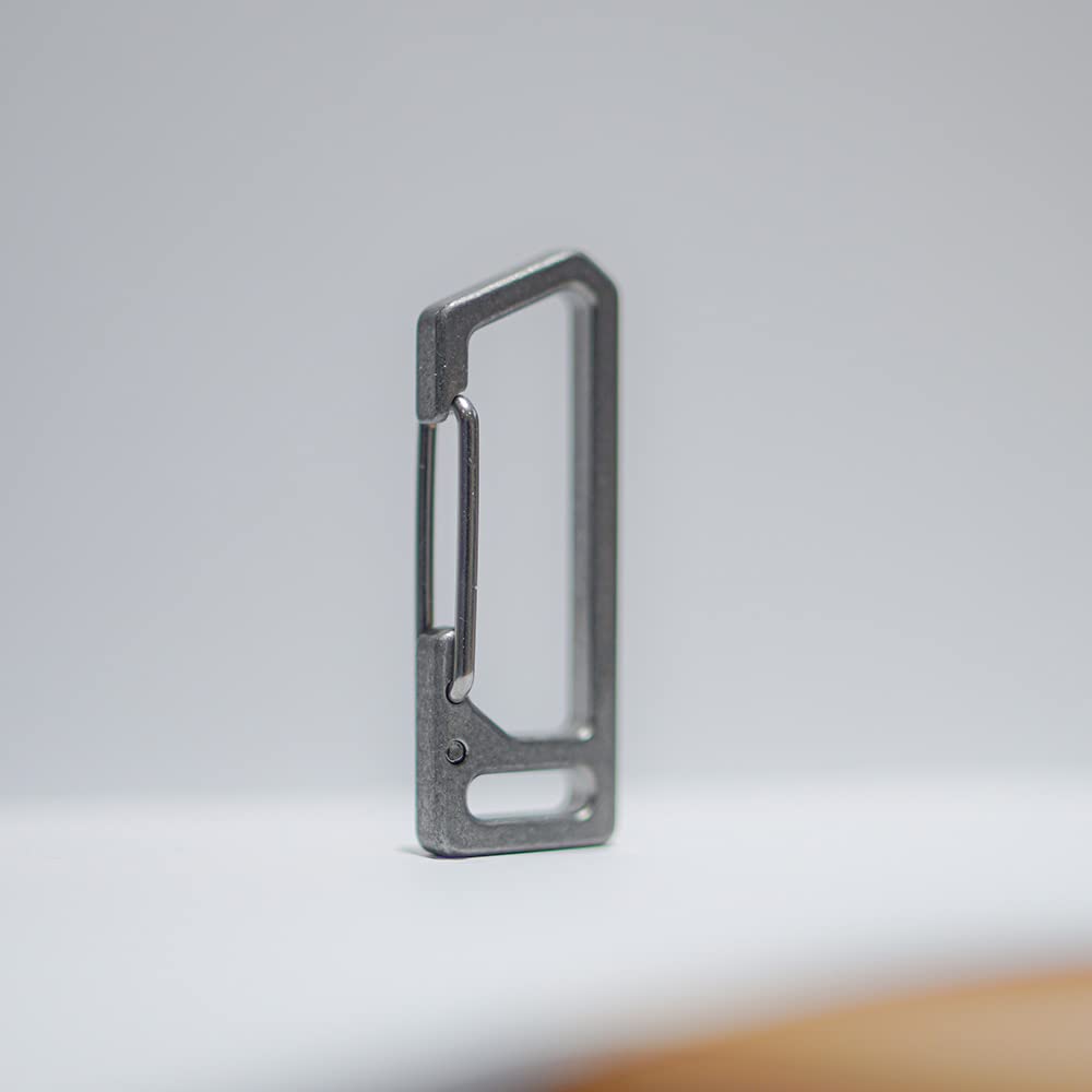 Exceed Designs TIRANT Latch (Jet-Black) Minimal 6Al-4V Titanium Carabiner & Bottle Opener - Keychain, Key Rings, or Key Organizer