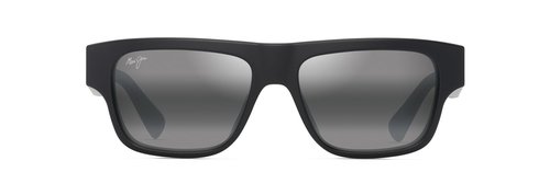 Maui Jim Kokua Rectangle Sunglasses, Matte Black/Neutral Grey Polarized, Large