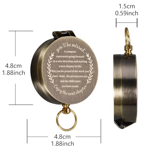 Retirement Compass Gift for Men - Retirement 2 - Farewell & New Beginnings