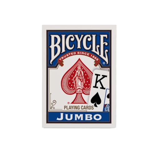 Bicycle Jumbo Index Playing Cards 12 Pack - Large Print Poker Size - Red & Blue - Variation of THIS listing