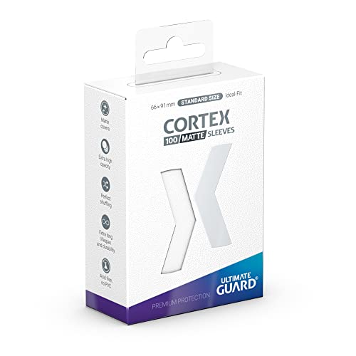 Ultimate Guard Cortex Card Sleeves - Standard Matte White 66 x 91mm, 100 Count