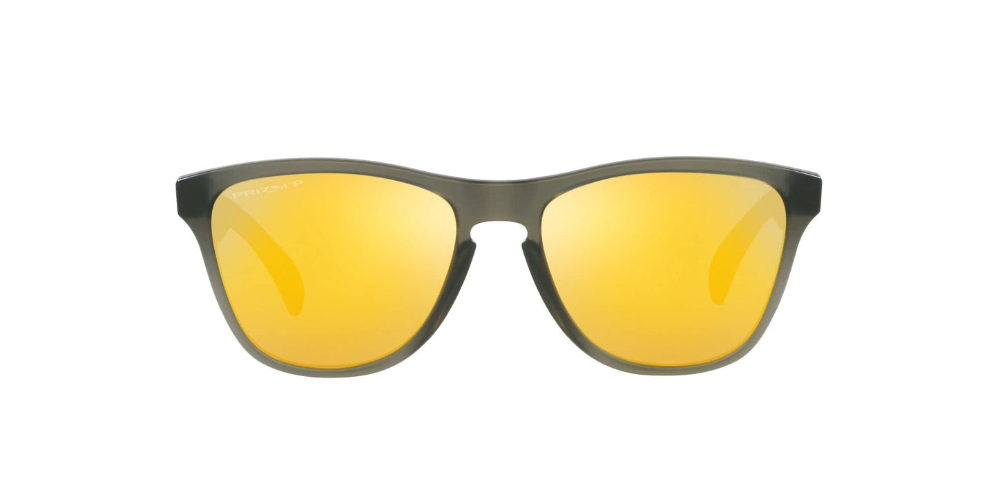 Oakley Youth OJ9006 Frogskins XS Square Sunglasses, Matte Grey Smoke/Prizm 24K Polarized, 53 mm