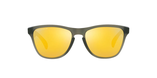 Oakley Youth OJ9006 Frogskins XS Square Sunglasses, Matte Grey Smoke/Prizm 24K Polarized, 53 mm