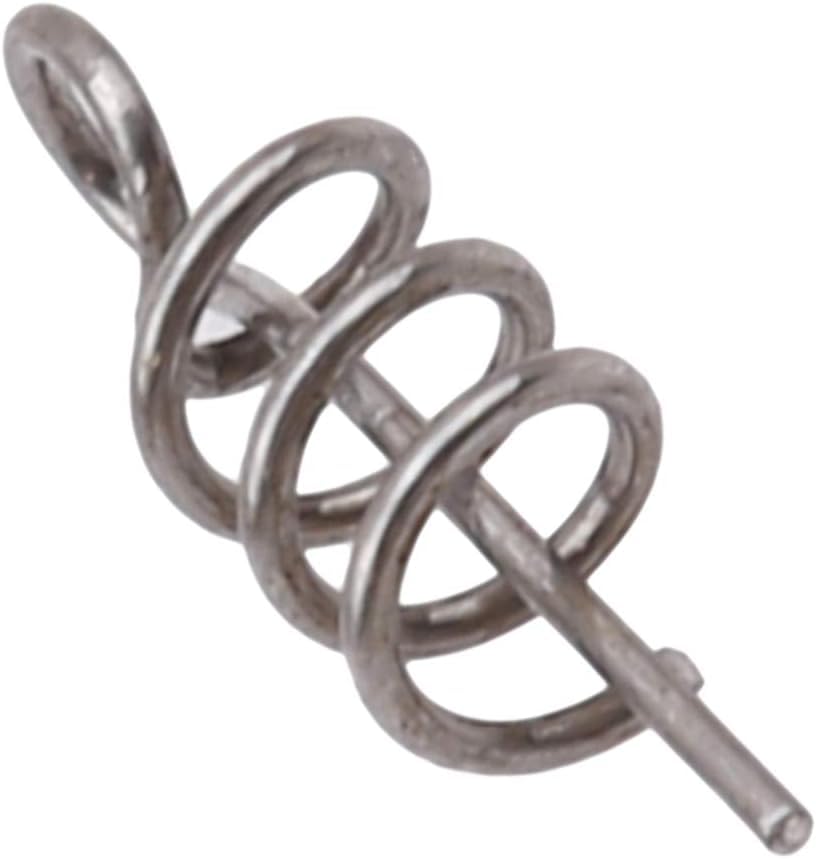 50pcs Fishing Hook Centering Pin Spring Twist Lock for Soft Lure Bait Worm Crank Terminal Tackle and Accessories