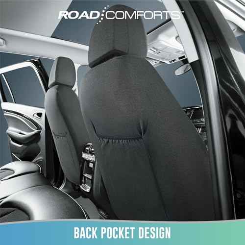 Road Comforts Car Seat Cover, Leather Mesh Front Seat Cover, Universal Fit for Most Cars, SUVs, Trucks, and Vans, Airbag Compatible - Blue