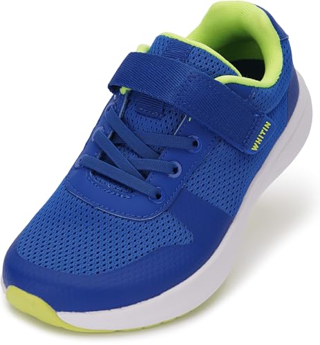 Kids Wide Toe Box Running Shoes - Zero Drop Sole, Blue, Size 13 Wide - WHITIN