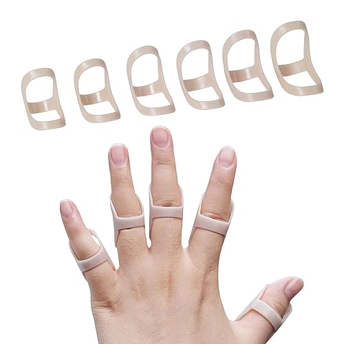 6 Pack Oval Finger Splints Waterproof Finger Splint for Arthritis, Trigger Finger,Mallet Fingers - Trigger Finger splints For Thumb, Index, Middle, Pinky or Ring Finger (7,8,9,10,11,12)