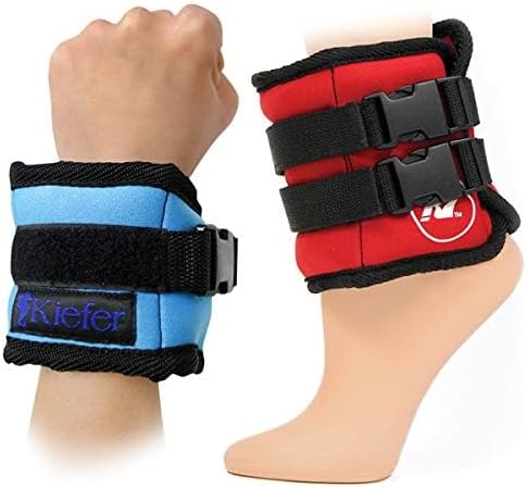 Adjustable Kiefer Ankle/Wrist Weights for Strength Training - 5 lbs Each