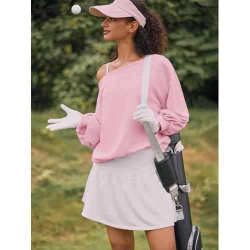 Fisoew Women's Off The Shoulder Sweatshirt Casual Long Sleeve Loose Fit Fall Pullover Top