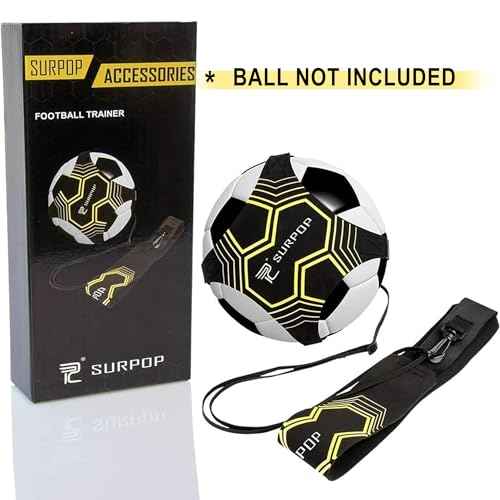Soccer/Volleyball/Rugby Trainer, Football Kick Throw Solo Practice Training Aid Control Skills Adjustable Waist Belt for Kids Adults