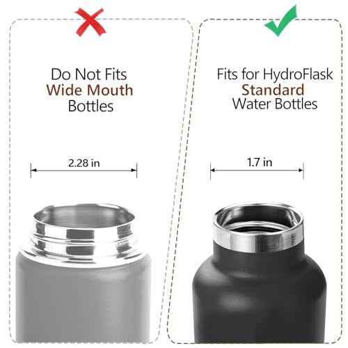 Auto Flip Lid for Hydro Flask Standard Mouth Bottle, Spout lid for HydroFlask Narrow Mouth Bottle, Replacement Lid with Button Lock