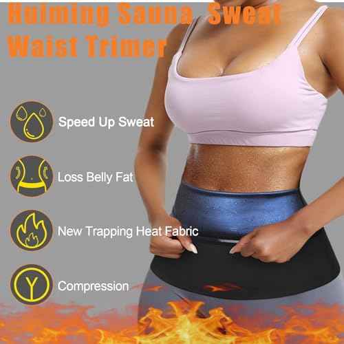 huiming Sauna Suit Waist Trimmer for Women Waist Trainer sweat band for stomach Belt Lower Belly Plus Size