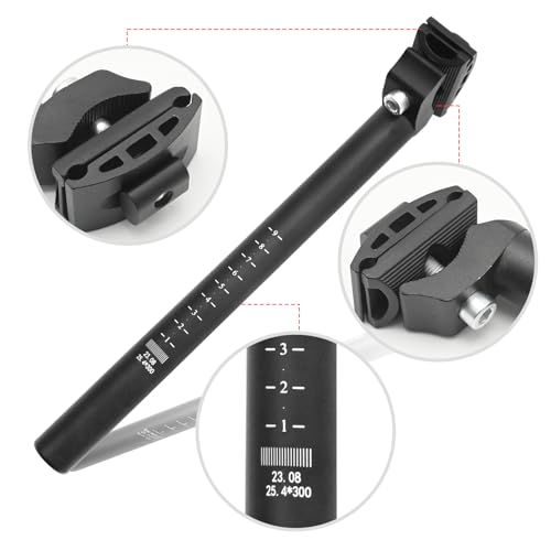 25.4MM Bicycle Seat Post with Adjustable Clamp - 300MM Length