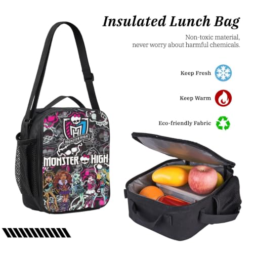 Suhciaobn Gothic Backpack with Lunch Box & Pencil Case - Color-1