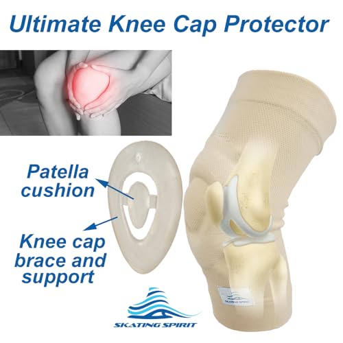 Gel Knee Pads for Dancing & Skating - Support & Cushioning, Medium Black