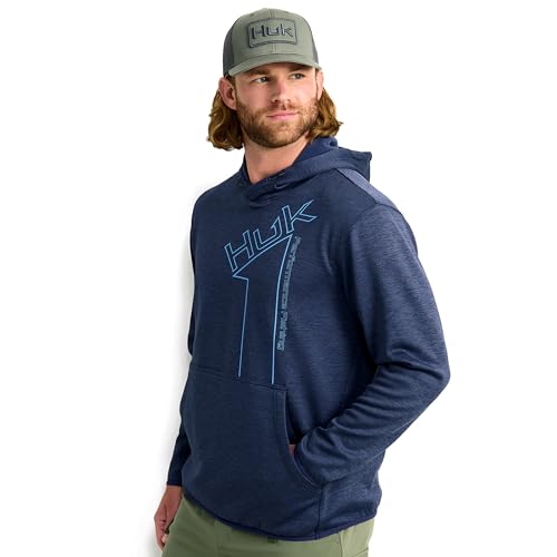 HUK Men's Coldfront+ Graphic, Performance Fishing Hoodie