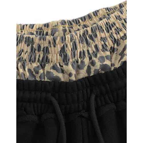 Aelfric Eden Baggy Wide Leg Sweatpants for Women Men Double Waist Camo Elastic Waisted Lounge Pants with Pockets