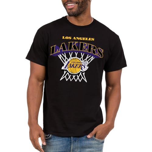 NBA Nothing But Net T-Shirt Black Medium Los Angeles Lakers Fan Tee