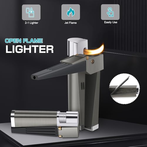 Multi-Purpose Foldable Metal Lighter with Gift Box - Refillable Torch for Camping & Kitchen - Variation 1