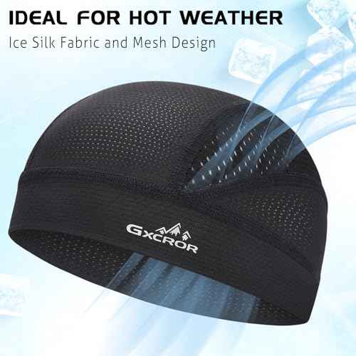 GXCROR Cooling Skull Cap for Men Women Sweat-Wicking Breathable Mesh Liner for Helmets, Summer Cycling Motorcycle