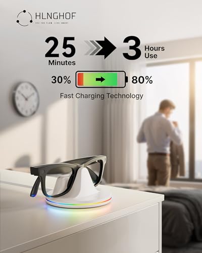 Smart Glasses Charging Dock RGB Stand for Ray-Ban Meta & Oakley HSTN