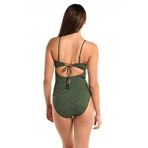 La Blanca Women's One Piece Swimsuit Bandeau Tummy Control Bathing Suit