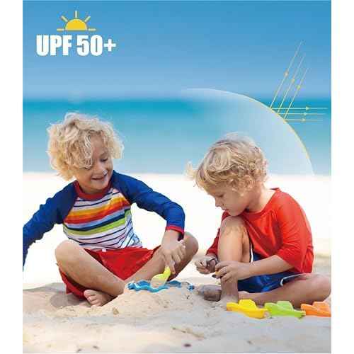 Youth Boys Rash Guard Short Sleeve Swim Shirt UPF+ 50 Kid Girl Sun Shirts 5-14Year T-Shirt
