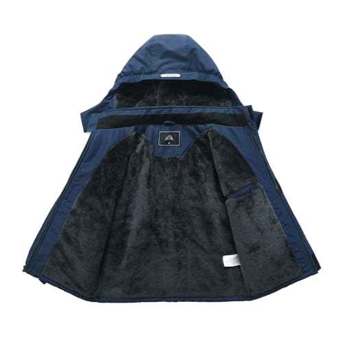 Kids' Ski Jacket Winter Coat for Boys & Girls - Navy, 6 Size