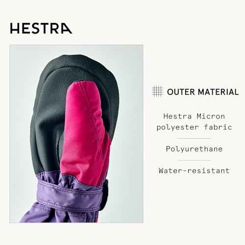 Hestra Baby Zip Long Mitt (Child 1-9yrs) | Waterproof, Insulated Mittens for Toddlers & Kids for Winter & Playing in The Snow