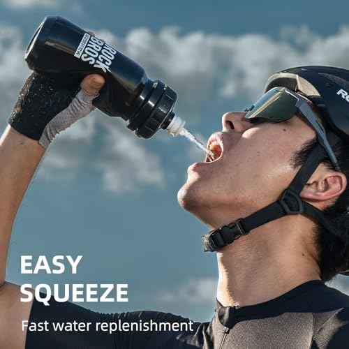 ROCKBROS Bike Water Bottle BPA-Free Squeeze Water Bottle 20 oz