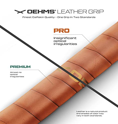 Leather Tennis Grip Replacement with Adhesive - Brown, Made in Germany