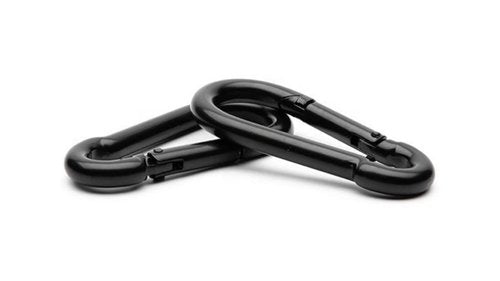 Branded Boards | 50 Pack and 100 Pack | Bulk Heavy Duty Carabiner Snap Clip Hooks |Black, Zinc and Stainless | Contractors, Gyms, Fitness Centers, Business, Industrial (8cm Black 50-Pack)