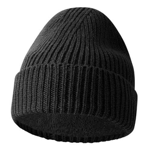 GDTOGRT Beanie for Women Men, Unisex Wool Knit Warm Fleece Lined Cuffed Winter Hat Cap