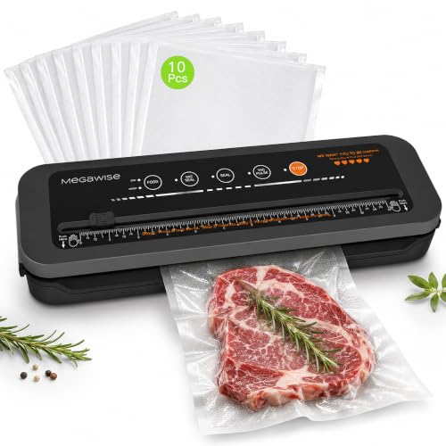 Vacuum Sealer Machine with Built-In Cutter, 80kPa Dry Moist Modes - Machine