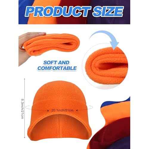 SATINIOR 4Pcs Fleece Beanie Ear Flap Hat Men Warm Skull Cap Fleece Winter Tactical Beanie Hat with Ear Cover for Cold Weather