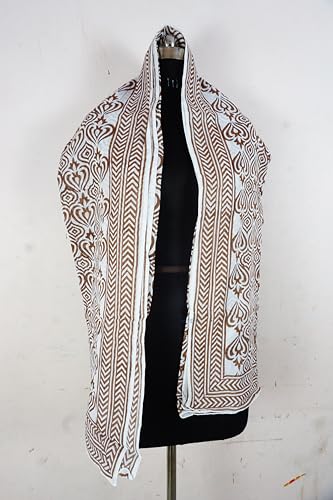 Brown 44x74 Cotton Sarong Wrap Cover-Up for Women - Beach & Resort Wear