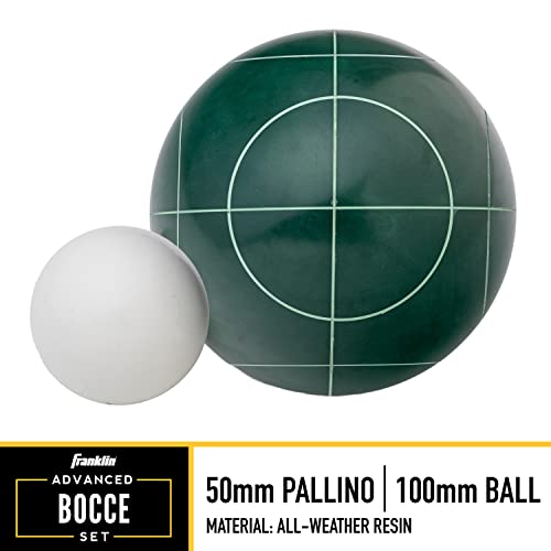 Franklin Sports Bocce Sets - Backyard + Beach Bocce Ball Sets - (8) Outdoor Balls + (1) Pallino - Adult + Family Bocce Sets