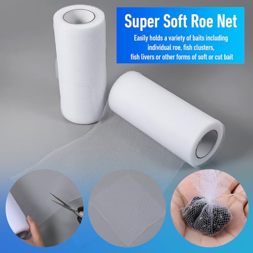Fishing Netting for Catfish Bait - 2 Rolls 3 Inch Mesh, 144FT