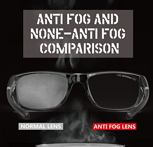 Small Safety Glasses with Side Shield - Anti-Fog, Scratch Resistant, ANSI Z87, Pickleball Glasses - Gloss Black