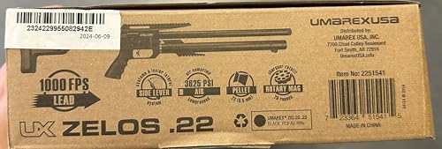 Umarex Zelos .22 Caliber PCP Pellet Gun Air Rifle, Black