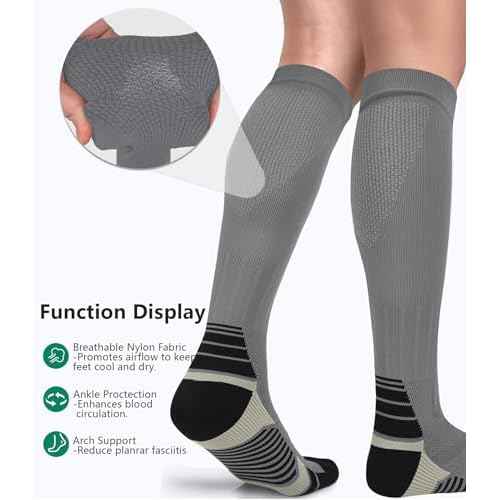 FuelMeFoot 3 Pack Copper Compression Socks - Compression Socks Women & Men Circulation - Best for Medical,Running,Athletic