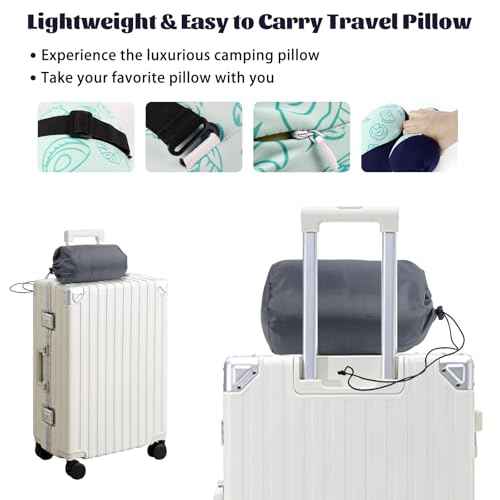 Knee Pillow for Side Sleepers, Camping Pillow, Leg Pillow, Small Memory Foam Pillow Travel, Comfortable Leg Pillow for Side Sleeping, Compatible for Camping