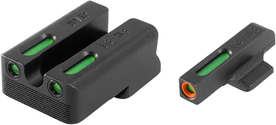 Truglo TFX PRO Night Sight for Handguns - Glowing Tritium & Fiber Optic, Compact & Durable