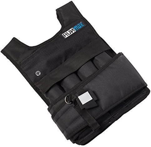 RUNmax Pro Weighted Vest - Adjustable 12-60lbs with Comfortable Shoulder Pads