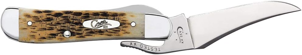 Case WR XX Pocket Knife Burnt 6.5 Bonestag Russlock Item #65303 - (6.51953L SS) - Length Closed: 4 1/4 Inches