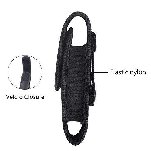 2 Pack Tactical Flashlight Holsters Belt Pouch Carry Case for 5-7 Inch Flashlights
