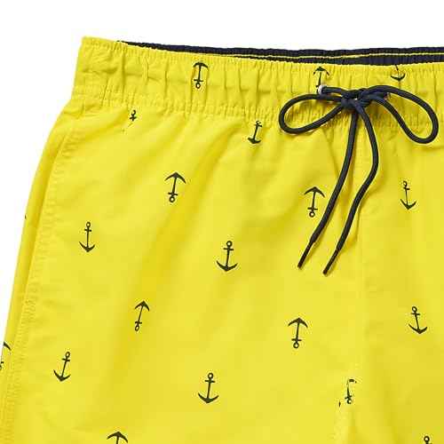 Nautica Men's Standard Quick Dry All Over Classic Anchor Print Swim Trunk